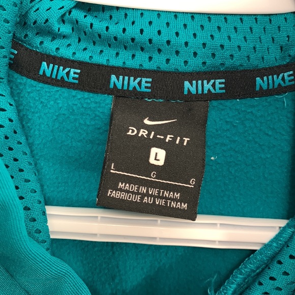 Vintage Nike Dri Fit Hoodie, size large, teal - Picture 4 of 4
